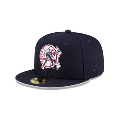 Sapca New Era New York Yankees MLB Double Logo 59FIFTY Fitted - Albastri